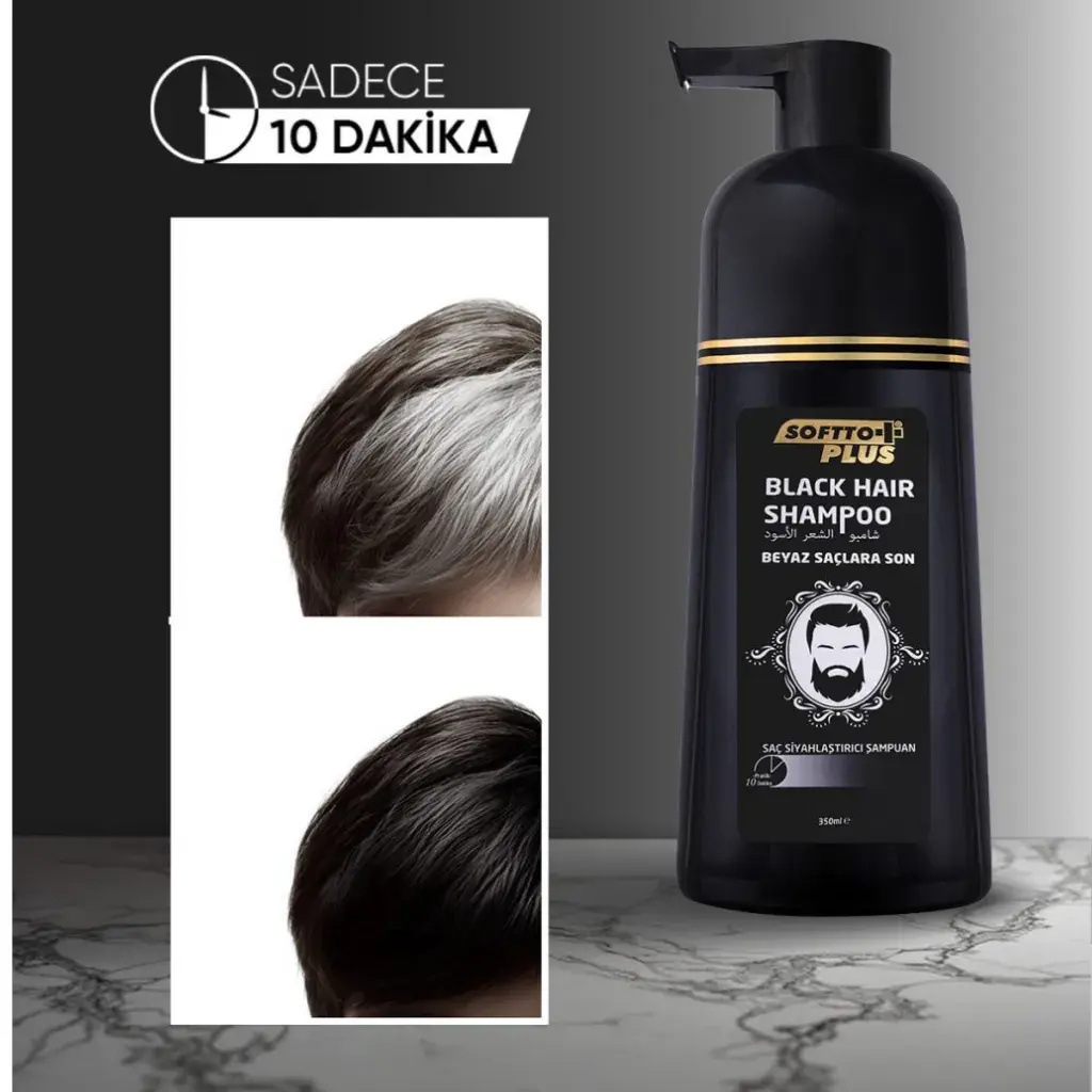 Softto Plus Black Hair Siyah Şampuan  350 ML