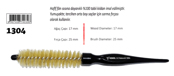 Venüsline İnce Saç Fırçası  1304