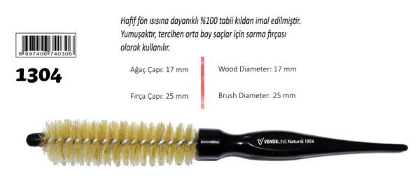 Venüsline İnce Saç Fırçası  1304
