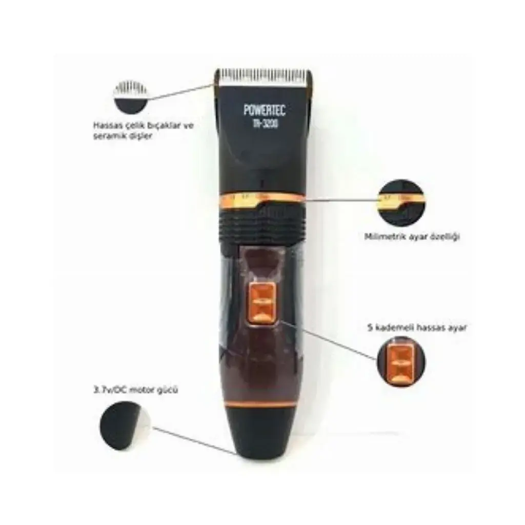 Powertec tr 3200 Saç Kesim Makinası  2 Yıl Garantili