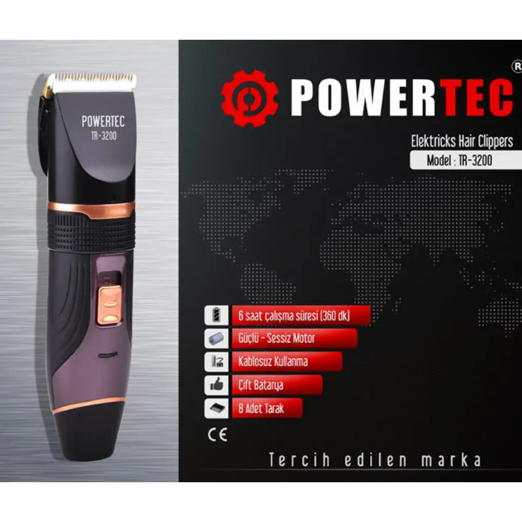 Powertec tr 3200 Saç Kesim Makinası  2 Yıl Garantili