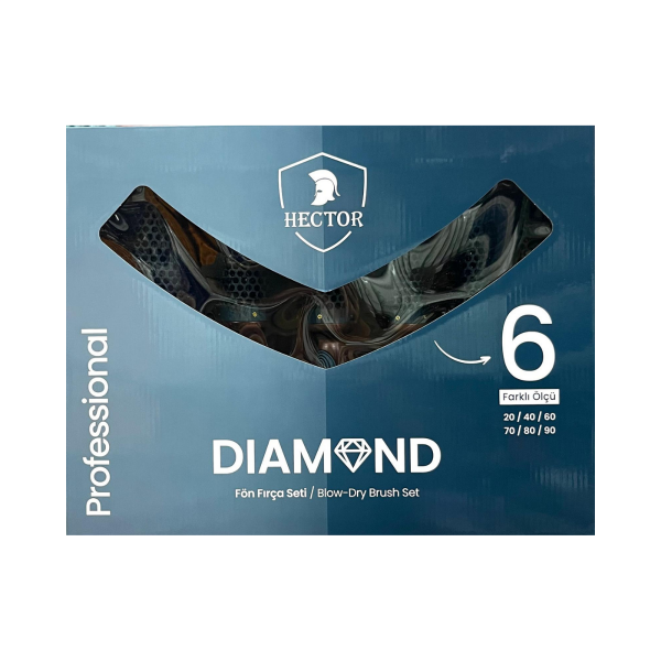 Hectör Diamond Fön Fırça Seti 6'lı