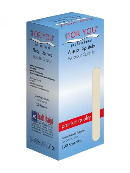 More For You Ahşap Ağda Spatulası 100 Adet