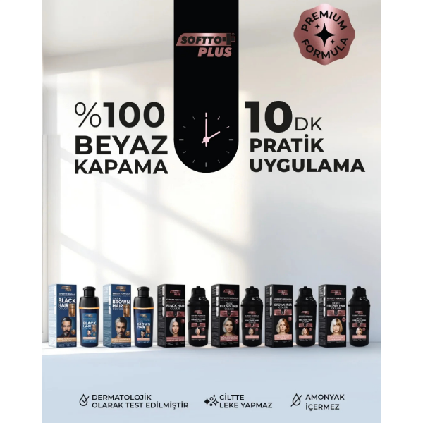 Softto Plus Expert Men Dark Brown Hair Color  Geliştirilmiş Formül