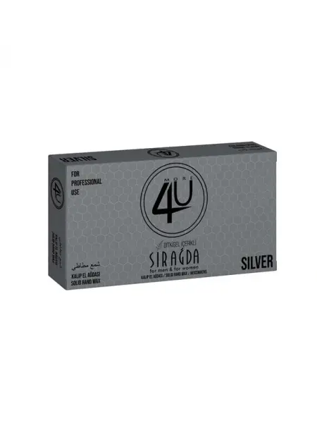 4u Bitkisel Kalıp Sir Ağda Silver ( Gümüş ) 400 ml