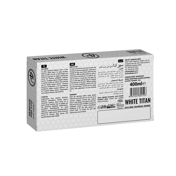 4u Bitkisel Kalıp Sir Ağda Whıte ( Pudralı) 400 ml