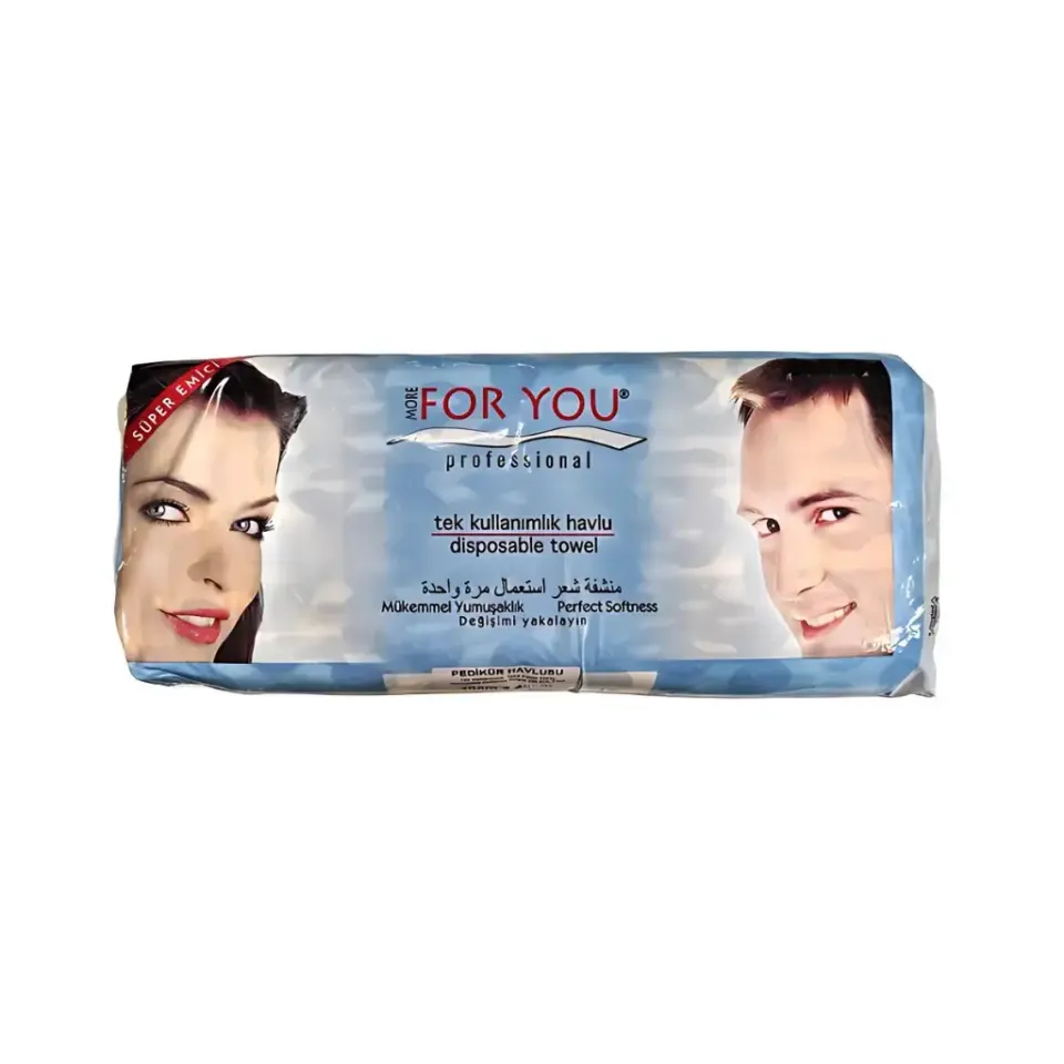 More For You Tek Kullanımlık Pedikür Havlusu Katlanmış 100’lü
