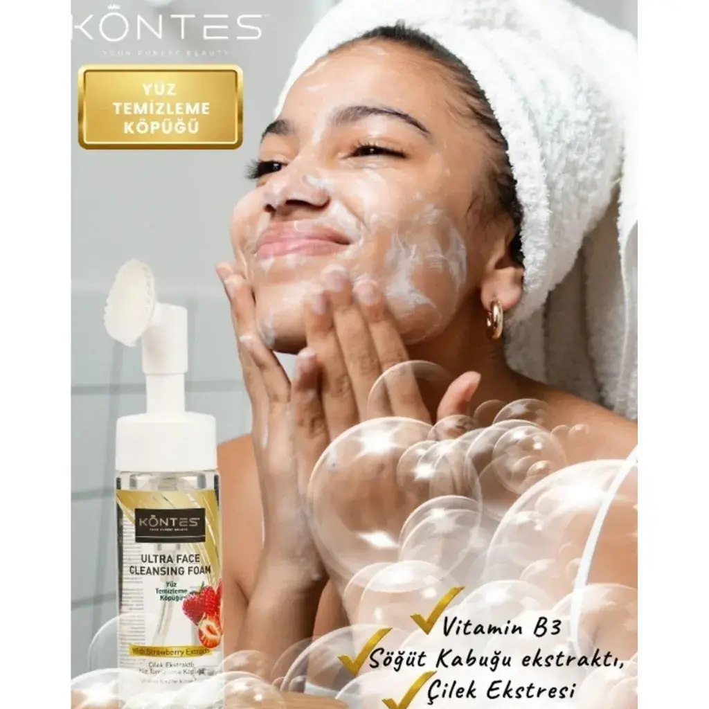 Kontes Yüz Yıkama Köpüğü Çilek Ekstraktlı