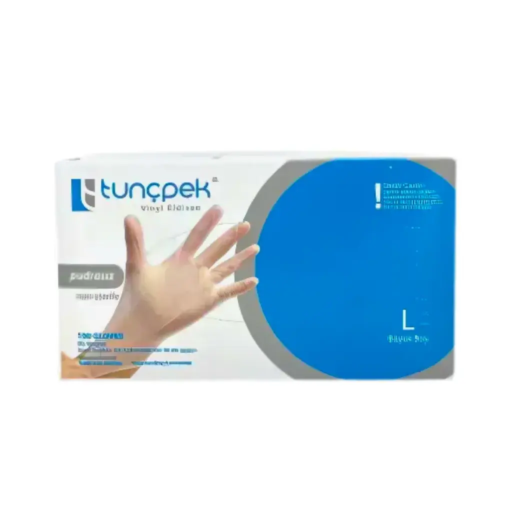 Tunçpek Vinyl Eldiven Pudrasız 100 Adet L