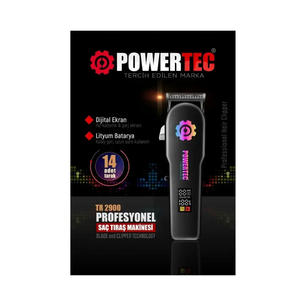 Powertec TR 2900 Profesyonel Saç Kesim Makinesi