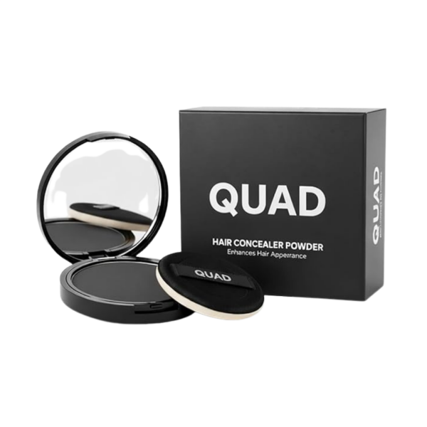 QUAD Unisex Siyah Saç & Sakal Toz Kapatıcı Dolgunlaştırıcı Pudra