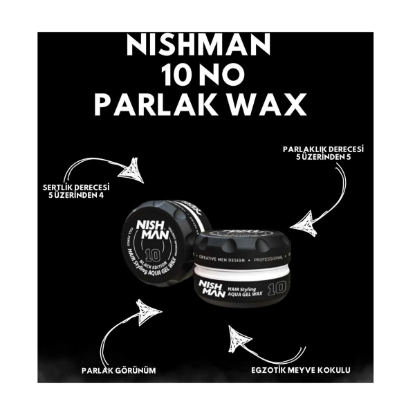 Nishman Full Force Maximum Control Aqua Jel Parlak Wax 10 150 Ml